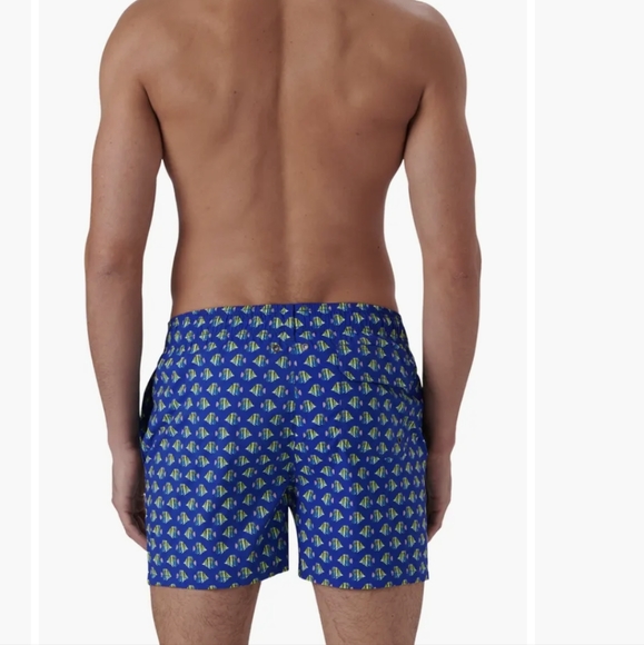 Bugatchi Archer Fish Print Swim Trunks - Picture 2 of 14